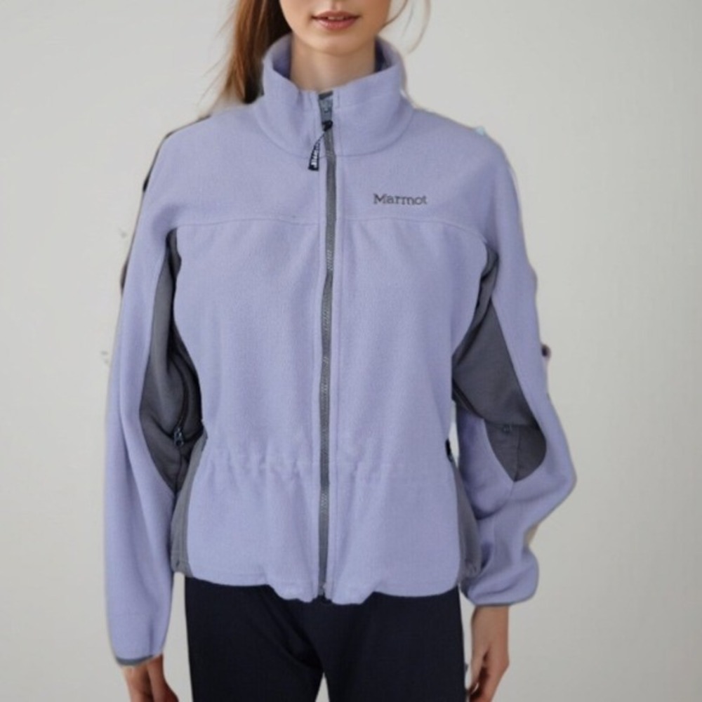 2/$30 Marmot‎ Jacket Women Sz M  Windstopper Fleece Lilac Full Zip Up